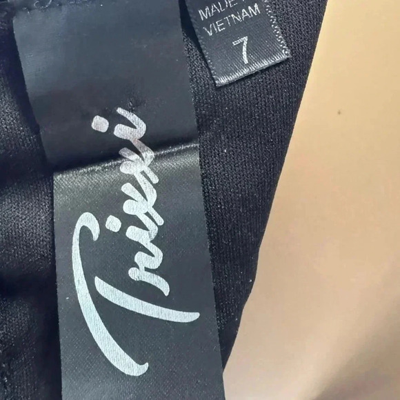 TRIXXI Womens 4/6 Black Sleeveless Pencil Cocktail Sheath Dress Juniors 7 - Picture 5 of 9